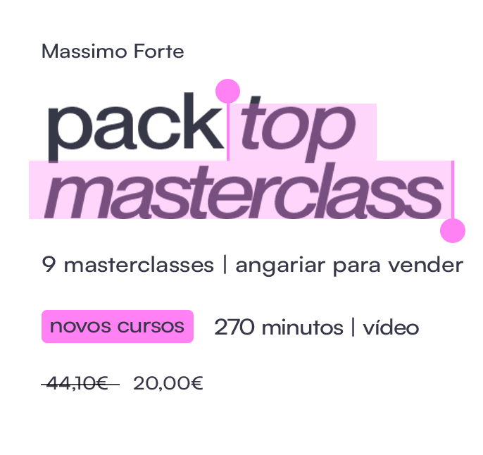 270 minutos de ​TÉCNICA num pack ​completo para si ou para a sua ​equipa​