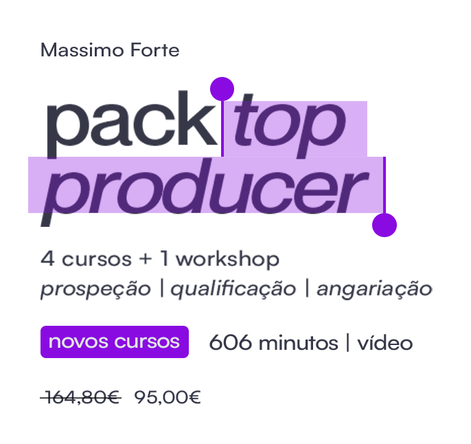 584 minutos de ESPECIALIZAÇÃO num pack completo para si ou para a sua equipa​